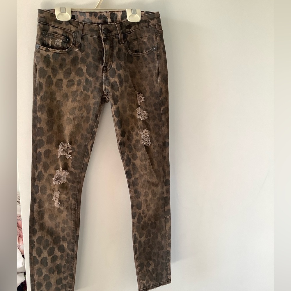 R13 Leopard Jeans